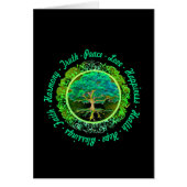 Blessings, Faith, Harmony Tree of Life in Green (Front)