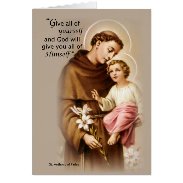 Blessings Feast of St. Anthony Greeting Cards