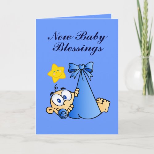 Blessings for Baby Boy Card