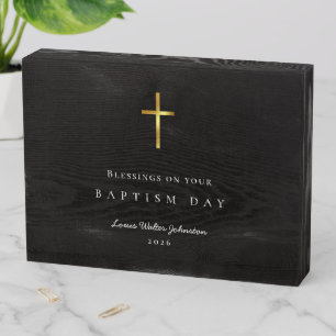 Blessings for Baptism Gift Wood Box Sign