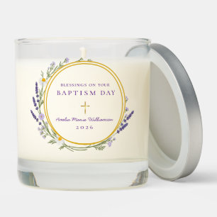Blessings for Baptism Lavender Scented Candle