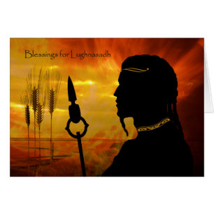 Blessings for Lughnasadh, Sun God Lugh and Wheat Cards