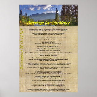 Blessings for Obedience Poster