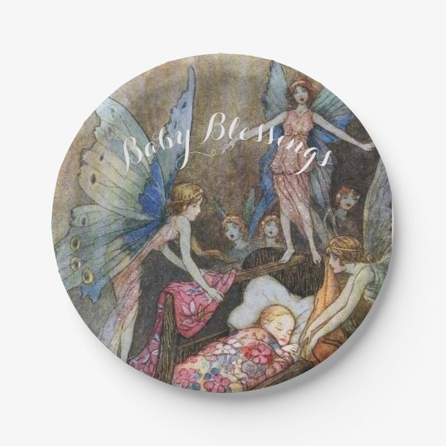Blessings for the New Baby Baby Shower  Paper Plates (Front)