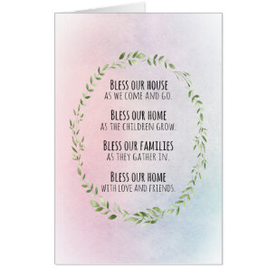 Blessings for your home and family card