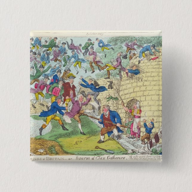 Blessings of Britain - or Swarm of Tax Button (Front)