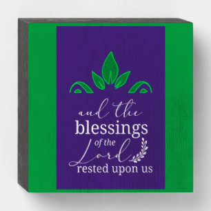 Blessings Of The Lord Wooden Box Sign