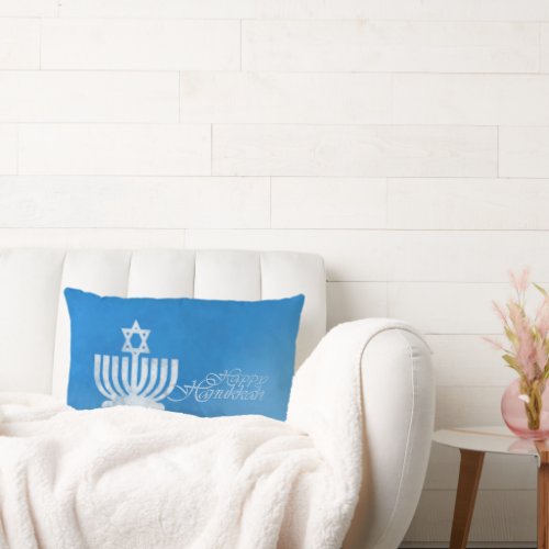 Blessings of the Menorah Lumbar Pillow