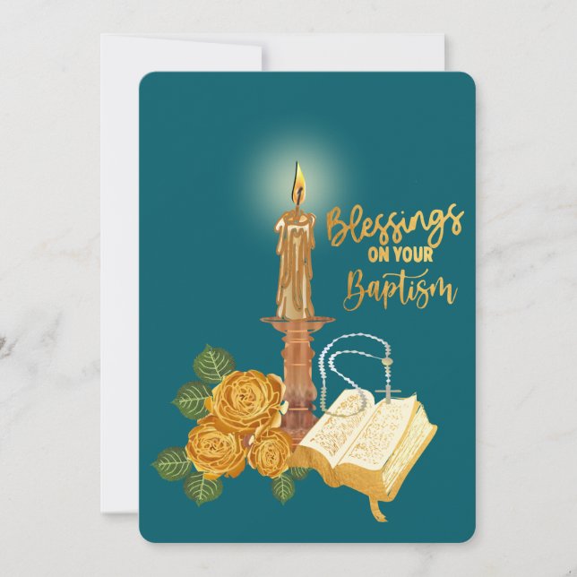 Blessings on your Baptism Holiday Card (Front)