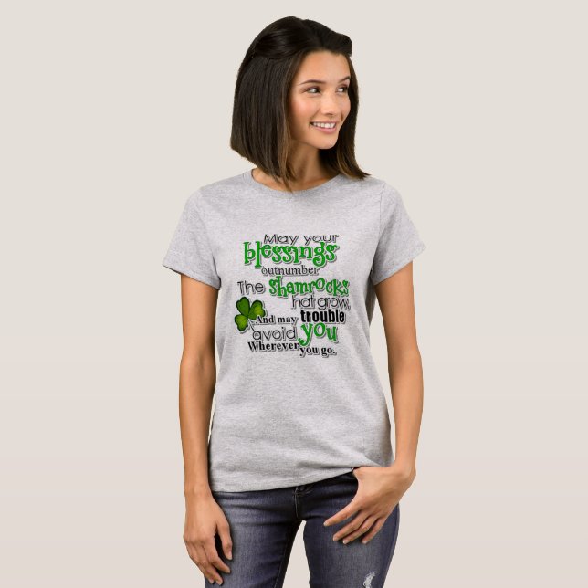 Blessings Outnumber The Shamrocks T-Shirt (Front Full)