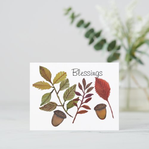 Blessings Postcard for Thanksgiving or Anytime