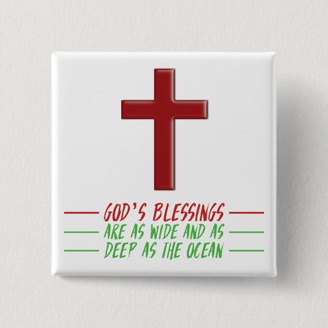 Blessings Square Button (Front)
