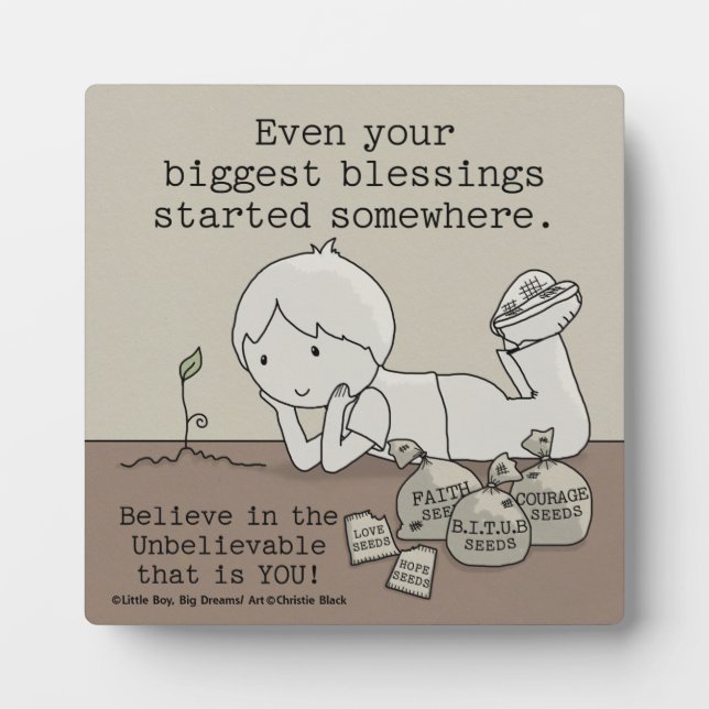 Blessings Started Somewhere Plaque (Front)