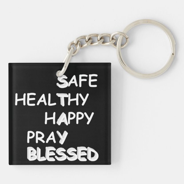 Blessings Stay Blessed Acrylic Key Ring (Back)