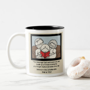 Blessings Surround You Two-Tone Coffee Mug
