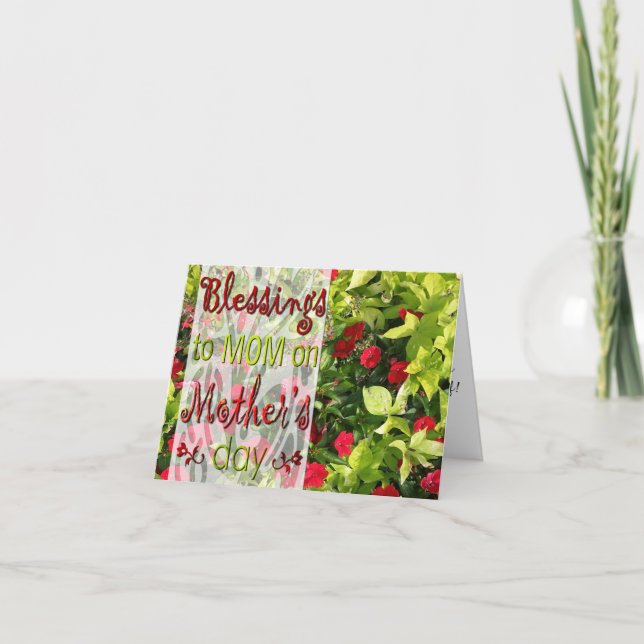 Blessings to Mom on Mother's Day Card (Front)