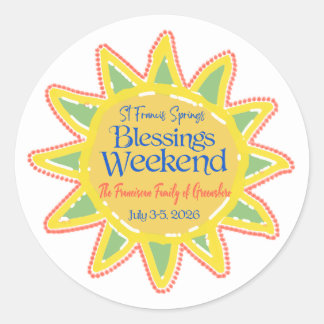 Blessings Weekend Classic Round Sticker