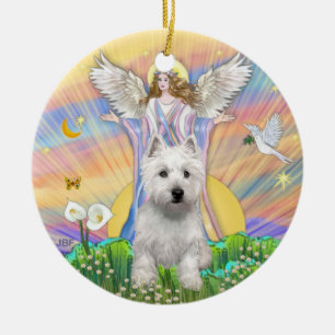 Blessings - Westie (P) Ceramic Ornament