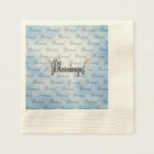 Blessings with clouds, angel wings and halo paper napkins