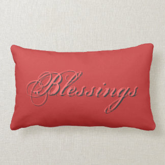 Blessings With Monogram Lumbar Pillow