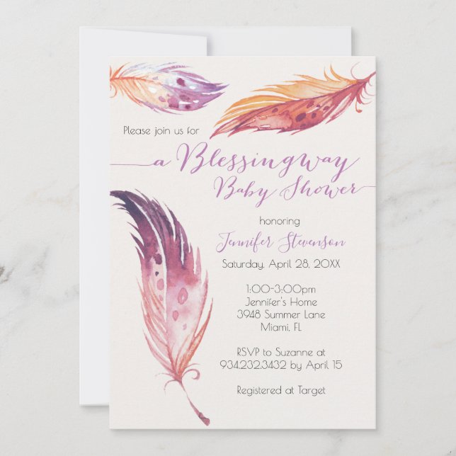 Blessingway Baby Shower Invitation (Front)