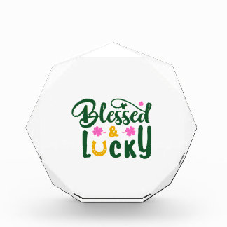 Blesssed and Lucky Acrylic Block