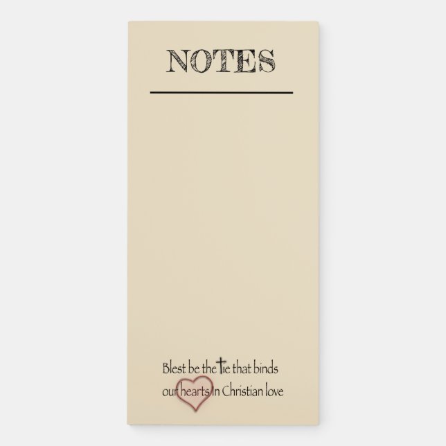 Blest Be the Tie Christian  Magnetic Notepad (Front)