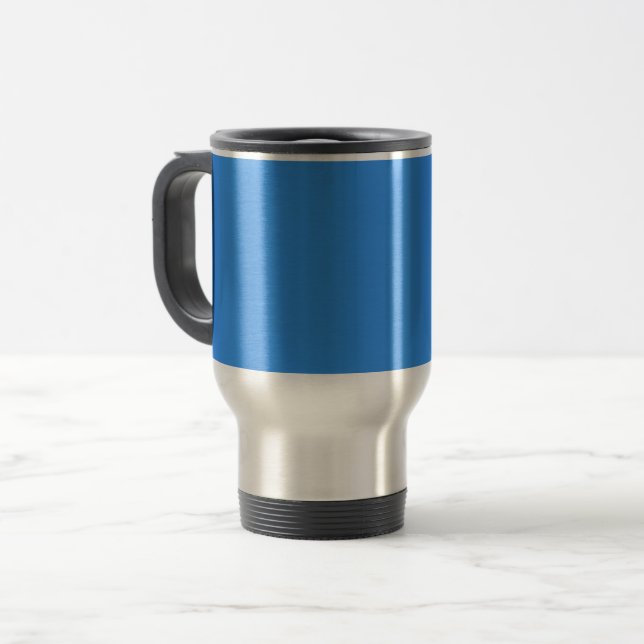 Bleu de France  (solid color) Travel Mug (Front Left)