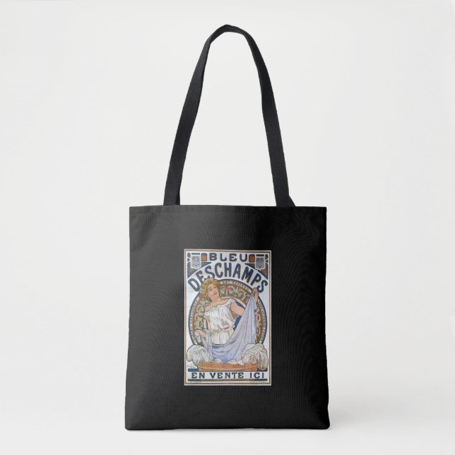"BLEU DESCHAMPS" ALPHONSE MUCHA TOTE BAG (Front)