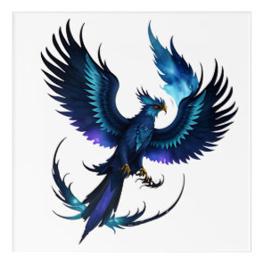 bleu phoenix acrylic print