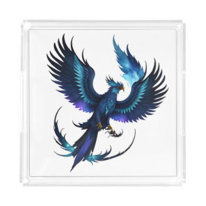 bleu phoenix acrylic tray