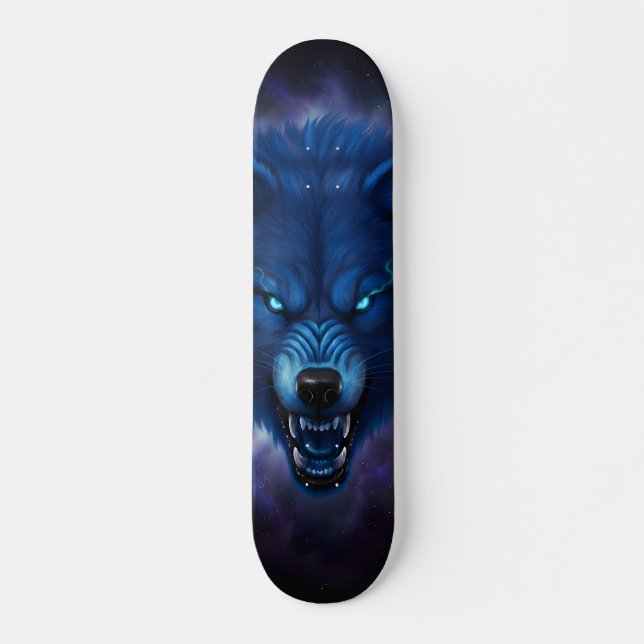 Bleu wolf  Skateboard  (Front)