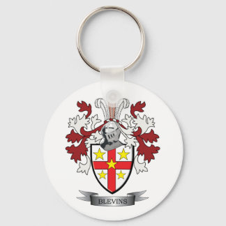 Blevins Family Crest Coat of Arms Keychain