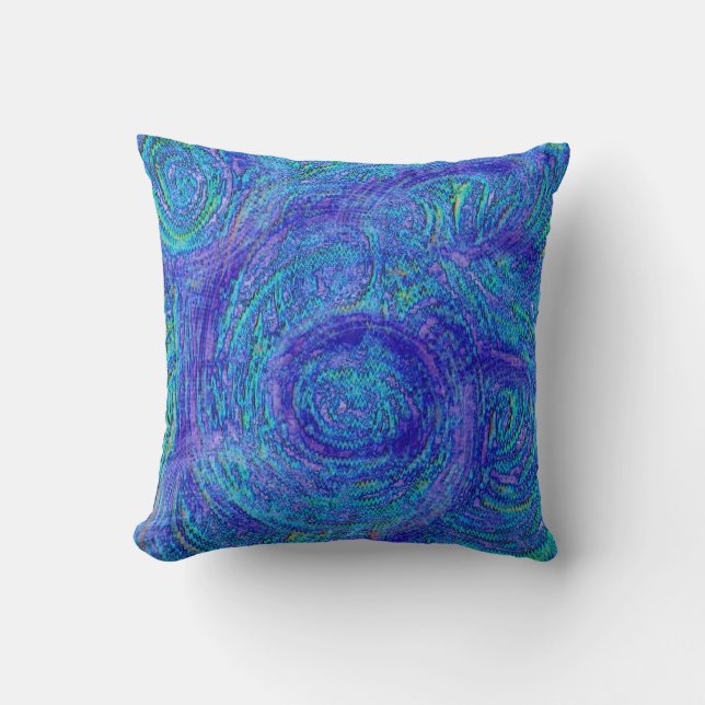 "Blew" Throw Pillow (Front)