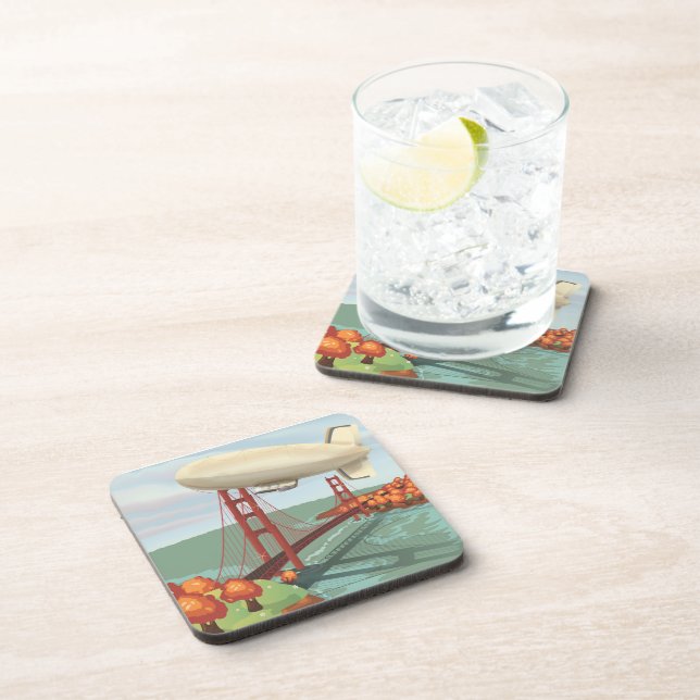 Blimp Airship Beverage Coaster (Right Side)