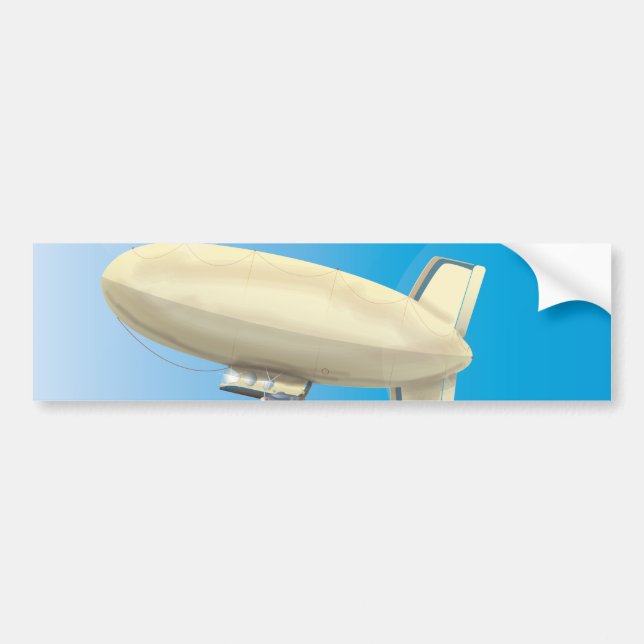 Blimp Airship Bumper Sticker (Front)