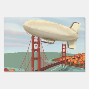Blimp Airship Yard Sign