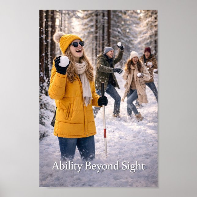 Blind Awareness  Inclusivity Winter Poster (Front)