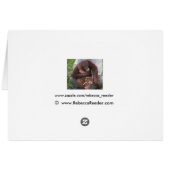 Blind Baby Orangutan Overcoming Disabilities Cards (Back Horizontal)