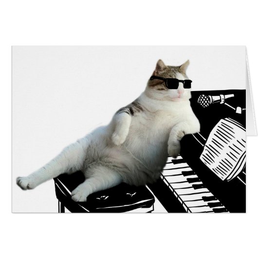 Blind cat pianist cards (Front Horizontal)