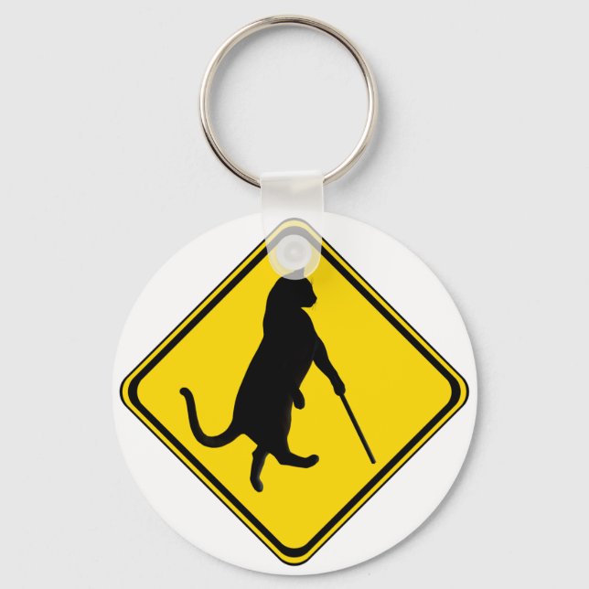 Blind Cats Crossing ! Keychain (Front)