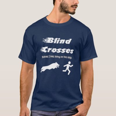 Blind Crosses - Border Collie on dark T-Shirt
