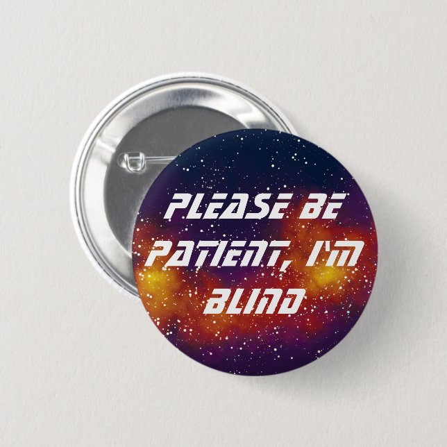 Blind Customizable Galaxy Identity Button (Front & Back)