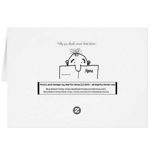 Blind Date Blues - Card (Back Horizontal)