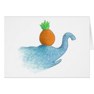 Blind elephant balancing a pineapple... cards