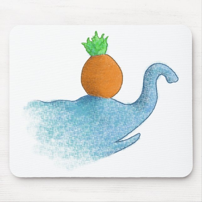 Blind elephant balancing a pineapple... mouse pad (Front)