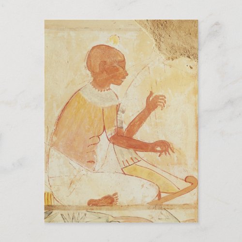Blind Harpist Singing from the Tomb of Nakht Postcard