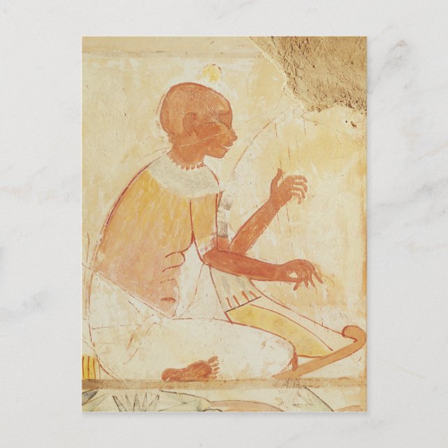 Blind Harpist Singing, from the Tomb of Nakht Postcard (Front)