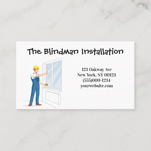 Blind Installation Service Business Card