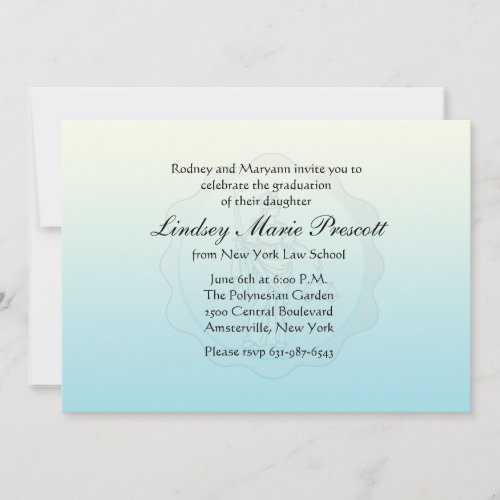 Blind Justice Graduation Invitation